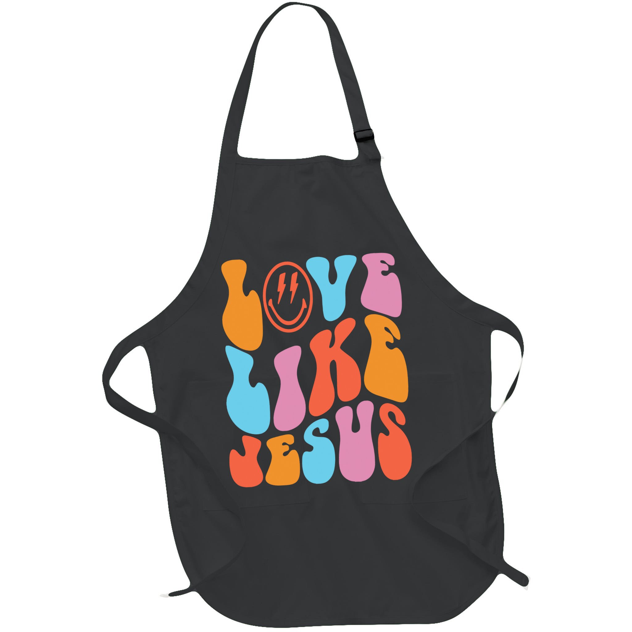 Love Like Jesus Smiley Face Aesthetic Funny Christian Apron