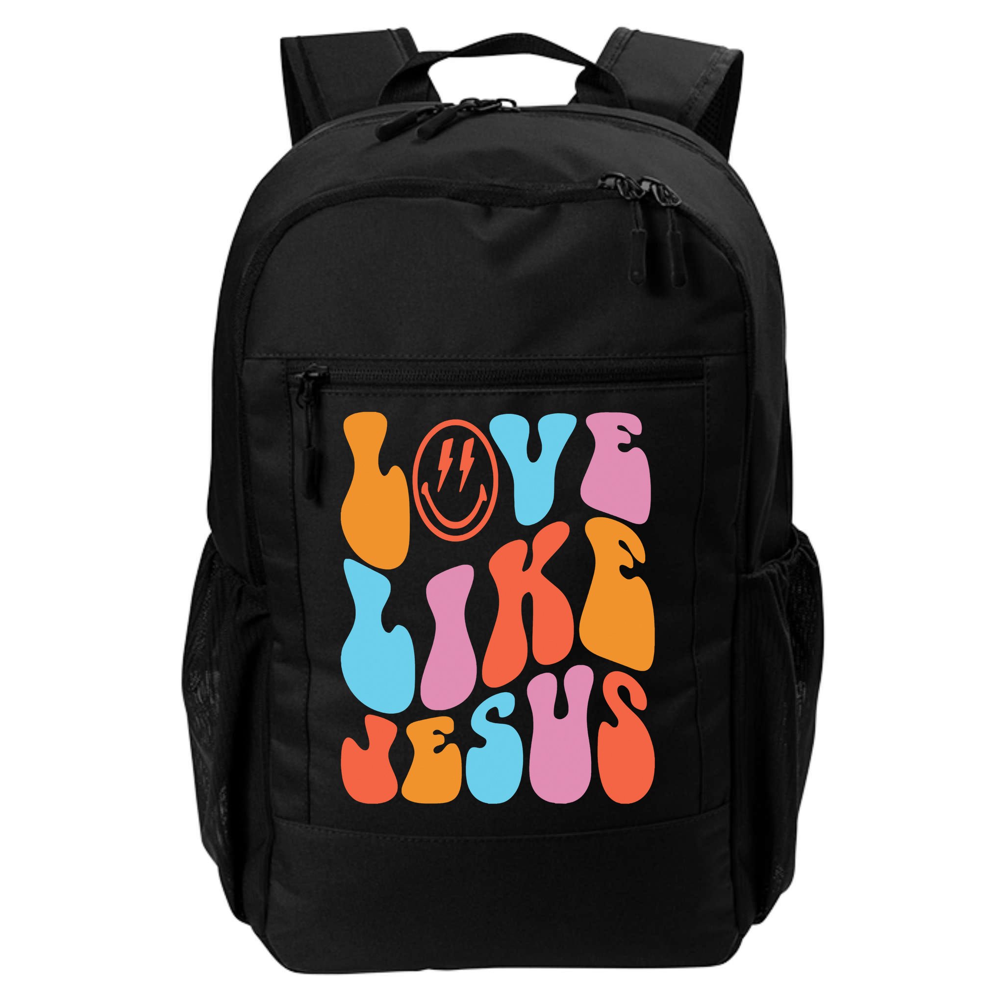 Love Like Jesus Smiley Face Aesthetic Funny Christian Backpack