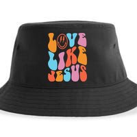 Love Like Jesus Smiley Face Aesthetic Funny Christian Sustainable Bucket Hat