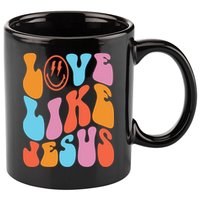 Love Like Jesus Smiley Face Aesthetic Funny Christian 11oz C Handle Ceramic Mug