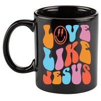 Love Like Jesus Smiley Face Aesthetic Funny Christian 11oz C Handle Ceramic Mug