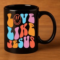 Love Like Jesus Smiley Face Aesthetic Funny Christian 11oz C Handle Ceramic Mug