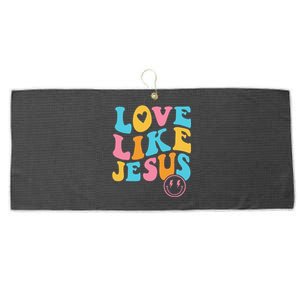 Love Like Jesus Large Microfiber Waffle Golf Towel