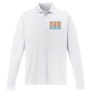 Love Like Jesus Colorful Retro Christianity Performance Long Sleeve Polo