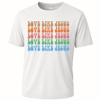 Love Like Jesus Colorful Retro Christianity Performance Shirt
