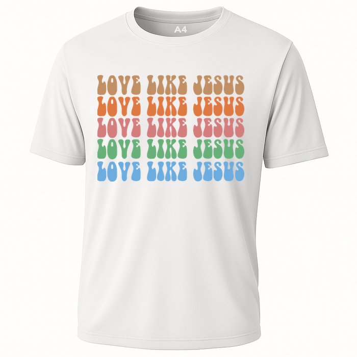 Love Like Jesus Colorful Retro Christianity Performance Shirt
