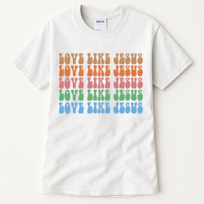 Love Like Jesus Colorful Retro Christianity Tall T-Shirt