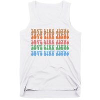 Love Like Jesus Colorful Retro Christianity Tank Top
