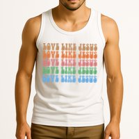 Love Like Jesus Colorful Retro Christianity Tank Top