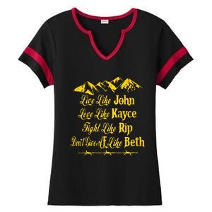 Live Like John Love Like Kayce Ladies Halftime Notch Neck Tee