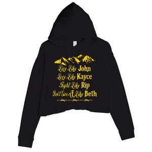 Live Like John Love Like Kayce Crop Fleece Hoodie