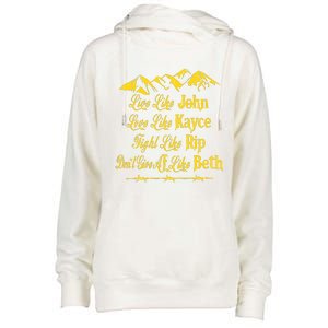 Live Like John Love Like Kayce Womens Funnel Neck Pullover Hood