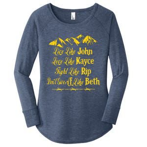 Live Like John Love Like Kayce Women's Perfect Tri Tunic Long Sleeve Shirt