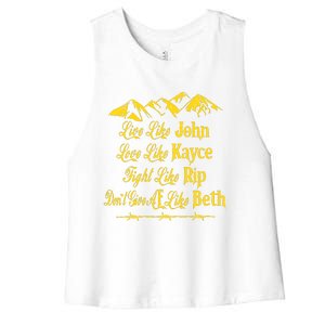 Live Like John Love Like Kayce Women's Racerback Cropped Tank