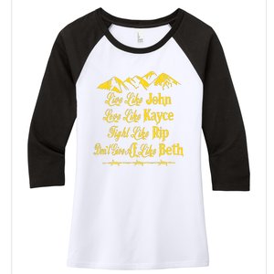 Live Like John Love Like Kayce Women's Tri-Blend 3/4-Sleeve Raglan Shirt