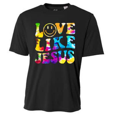 Love Like Jesus Tie Dye Faith Christian Jesus Cooling Performance Crew T-Shirt