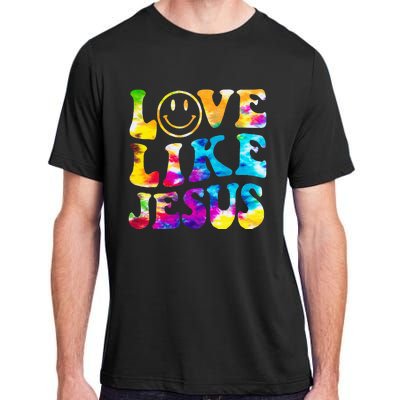 Love Like Jesus Tie Dye Faith Christian Jesus Adult ChromaSoft Performance T-Shirt