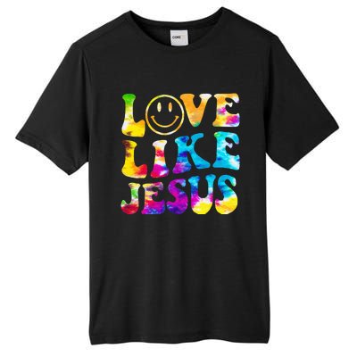 Love Like Jesus Tie Dye Faith Christian Jesus Tall Fusion ChromaSoft Performance T-Shirt