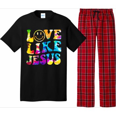 Love Like Jesus Tie Dye Faith Christian Jesus Pajama Set