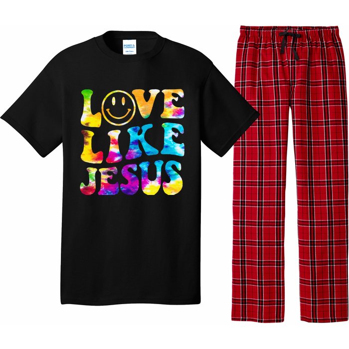 Love Like Jesus Tie Dye Faith Christian Jesus Pajama Set