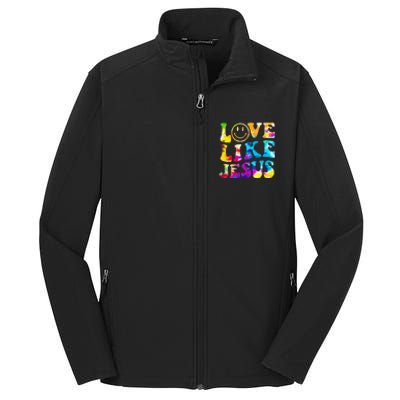 Love Like Jesus Tie Dye Faith Christian Jesus Core Soft Shell Jacket