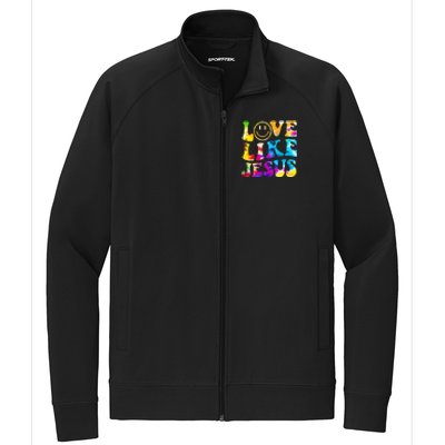 Love Like Jesus Tie Dye Faith Christian Jesus Stretch Full-Zip Cadet Jacket