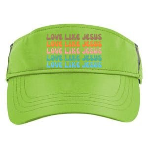 Love Like Jesus Retro Colorful Christian Adult Drive Performance Visor