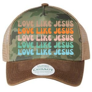 Love Like Jesus Retro Colorful Christian Legacy Tie Dye Trucker Hat