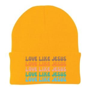 Love Like Jesus Retro Colorful Christian Knit Cap Winter Beanie