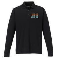 Love Like Jesus Retro Colorful Christian Performance Long Sleeve Polo