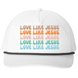 Love Like Jesus Retro Colorful Christian Snapback Five-Panel Rope Hat