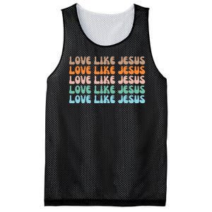 Love Like Jesus Retro Colorful Christian Mesh Reversible Basketball Jersey Tank