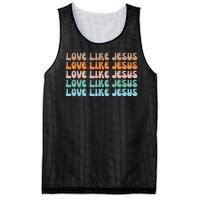 Love Like Jesus Retro Colorful Christian Mesh Reversible Basketball Jersey Tank