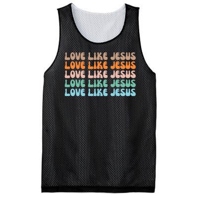 Love Like Jesus Retro Colorful Christian Mesh Reversible Basketball Jersey Tank