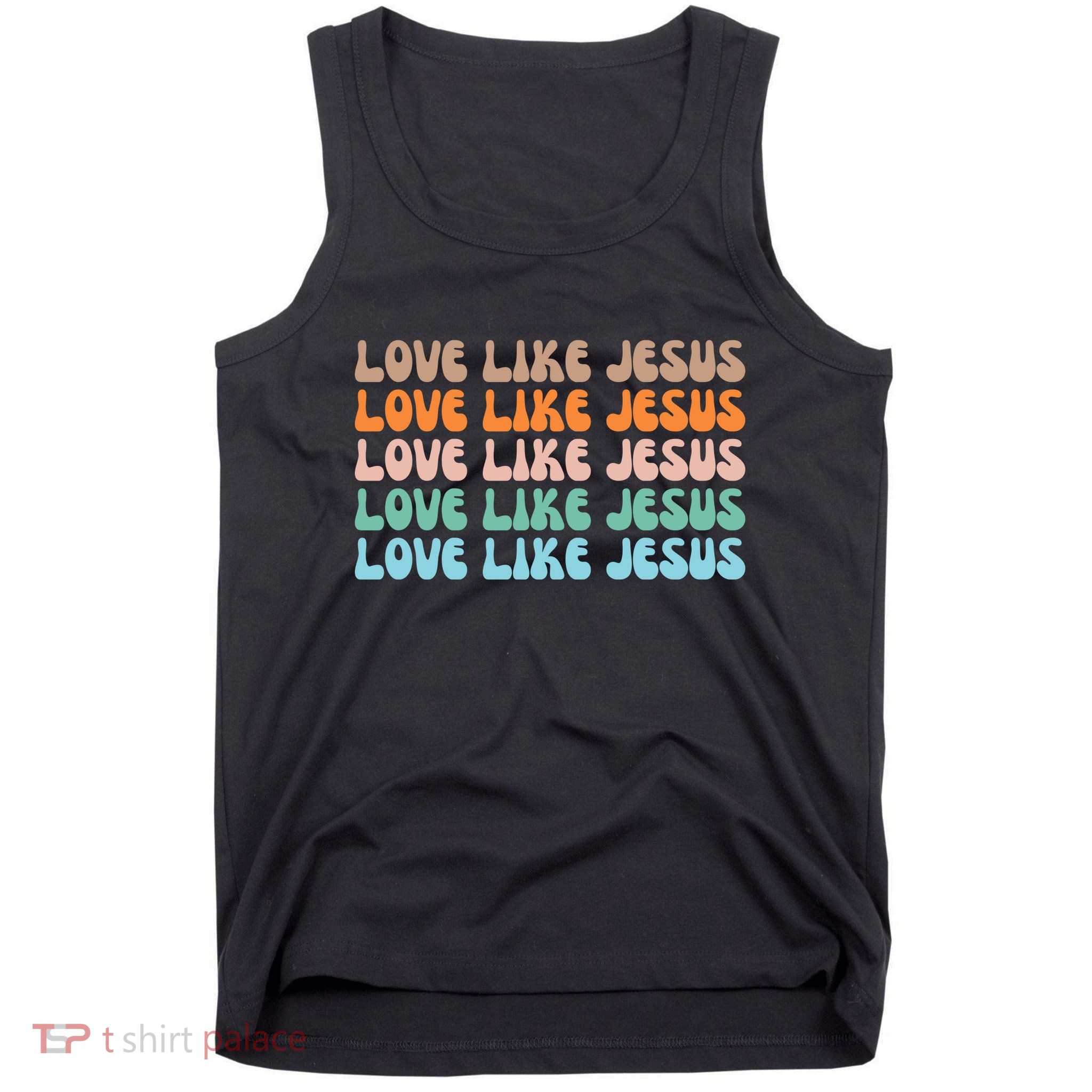 Love Like Jesus Retro Colorful Christian Tank Top