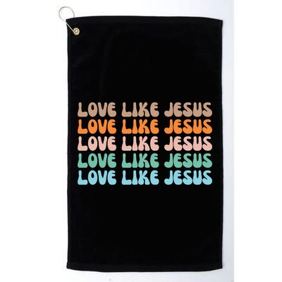 Love Like Jesus Retro Colorful Christian Golf Towel