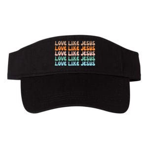 Love Like Jesus Retro Colorful Christian Valucap Bio-Washed Visor