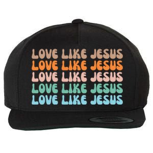 Love Like Jesus Retro Colorful Christian Wool Snapback Cap