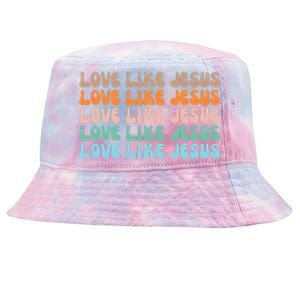 Love Like Jesus Retro Colorful Christian Tie-Dyed Bucket Hat