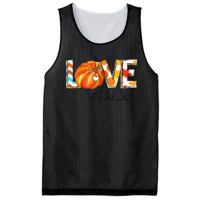 Love Like Jesus Fall For Jesus Pumpkin Thanksgiving Mesh Reversible Basketball Jersey Tank