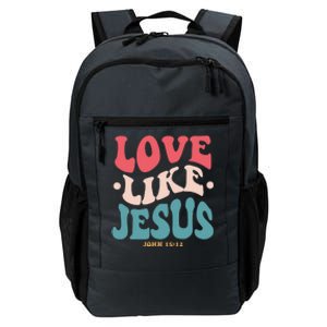 Love Like Jesus Religious God With Words On Back Gift Daily Commute Backpack