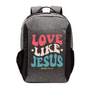 Love Like Jesus Religious God With Words On Back Gift Vector Backpack