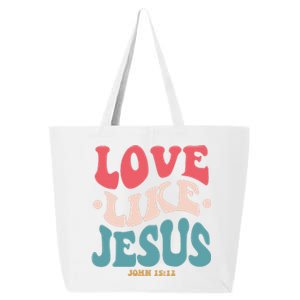 Love Like Jesus Religious God With Words On Back Gift 25L Jumbo Tote