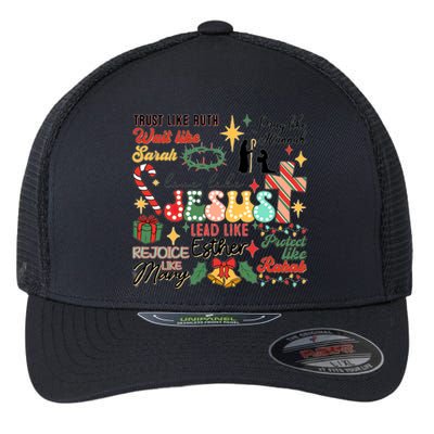 Love Like Jesus Christmas Let Us Adore Him Flexfit Unipanel Trucker Cap