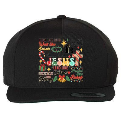 Love Like Jesus Christmas Let Us Adore Him Wool Snapback Cap