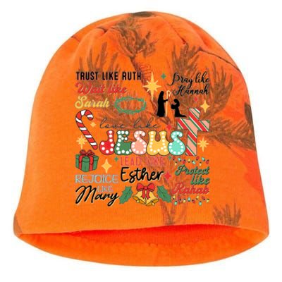 Love Like Jesus Christmas Let Us Adore Him Kati - Camo Knit Beanie