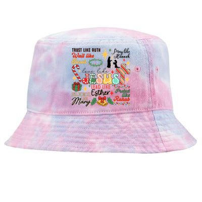 Love Like Jesus Christmas Let Us Adore Him Tie-Dyed Bucket Hat