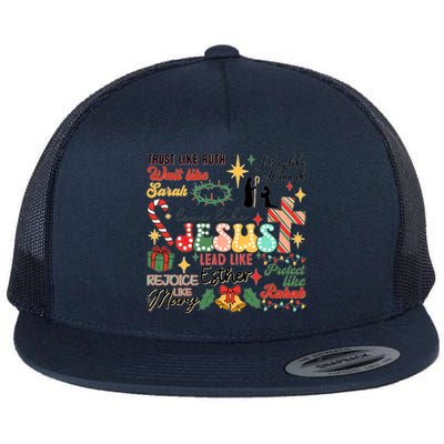 Love Like Jesus Christmas Let Us Adore Him Flat Bill Trucker Hat