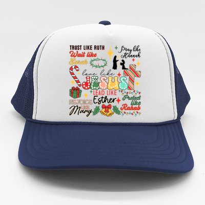 Love Like Jesus Christmas Let Us Adore Him Trucker Hat