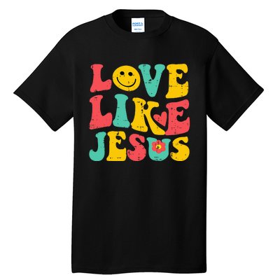 Love Like Jesus Retro God Religious Christian Tall T-Shirt